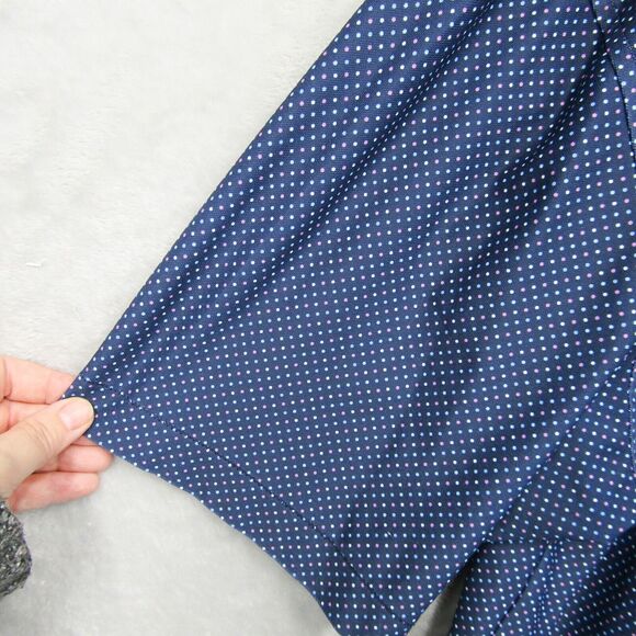 Peter Millar Polo Shirt Mens Extra Large Summer Comfort Blue Polka Dot Pattern - Picture 4 of 13